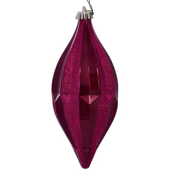 10'' Berry Red Candy Glitter Pinecone Christmas Ornament (2 Pack)