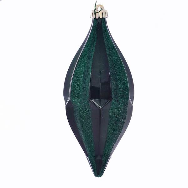 10" Emerald Candy Glitter Shuttle Ornament (2 pack)