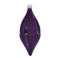 Vickerman 10" Plum Candy Glitter Shuttle Ornament (2 pack)