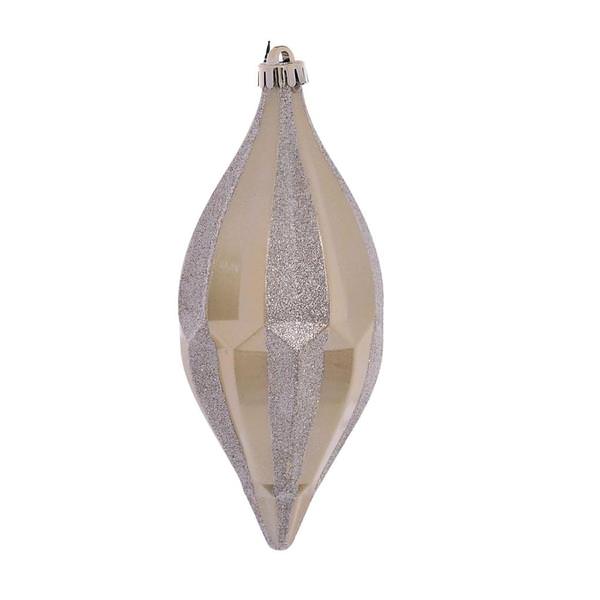 10" Champagne Candy Glitter Shuttle Ornament (2 pack)