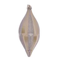 Vickerman 10" Champagne Candy Glitter Shuttle Ornament (2 pack)