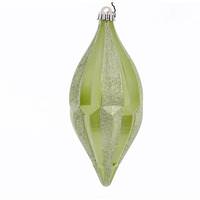 Vickerman 10" Celadon Candy Glitter Shuttle Ornament (2 pack)