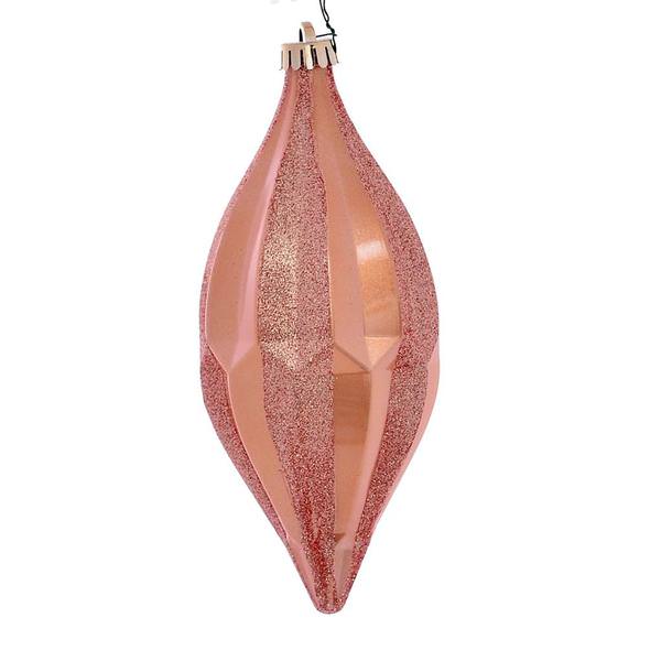 10" Rose Gold Candy Glitter Shuttle Ornament (2 pack)