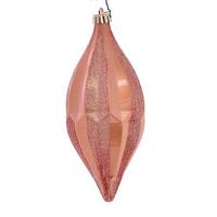 Vickerman 10" Rose Gold Candy Glitter Shuttle Ornament (2 pack)