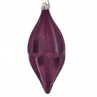 Vickerman 10" Burgundy Candy Glitter Shuttle Ornament (2 pack)