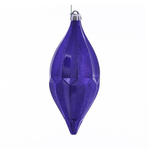 10" Purple Candy Glitter Shuttle Ornament (2 pack)