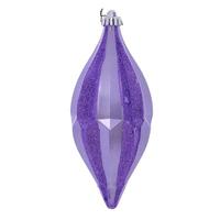 Vickerman 10" Lavender Candy Glitter Shuttle Ornament (2 pack)