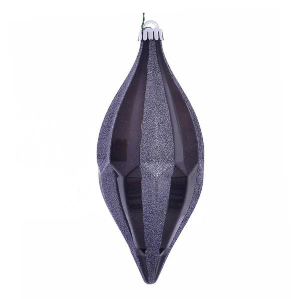 10" Pewter Candy Glitter Shuttle Ornament (2 pack)