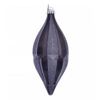 Vickerman 10" Pewter Candy Glitter Shuttle Ornament (2 pack)