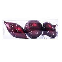 Vickerman 4-7" Burgundy Matte Jewel Assorted Ornament (Set of 3)