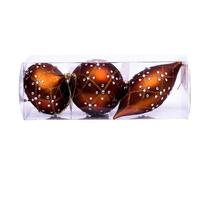 Vickerman 4-7" Copper Matte Jewel Assorted Ornament (Set of 3)
