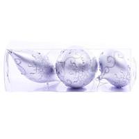 Vickerman 4-7" Silver Matte Glitter Assorted Ornament (Set of 3)