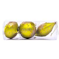 Vickerman 4-7" Lime Matte Glitter Christmas Ornament (3 Pack)