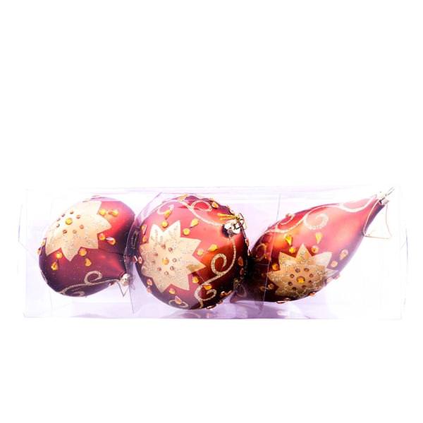 4-7" Copper Matte Glitter Christmas Ornament (3 Pack)