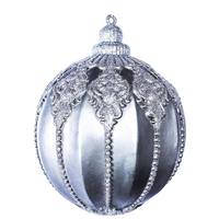 Vickerman 9.5" Pewter Antique Embossed Ball Ornament