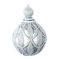 Vickerman 8" Limestone Antique Holly Drop Ornament