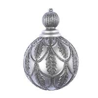 Vickerman 8" Gunmetal Antique Holly Drop Ornament