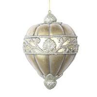 View 11" Gold Antique Scroll Drop Ornament