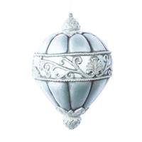 Vickerman 11" Limestone Antique Scroll Drop Ornament