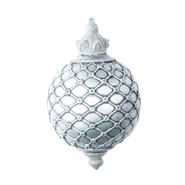 11" Limestone Antique Net Ball Ornament