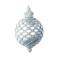 Vickerman 11" Limestone Antique Net Ball Ornament