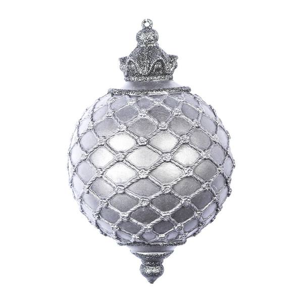 11" Gunmetal Antique Net Ball Ornament