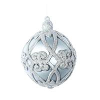 Vickerman 5" Limestone Antique Filigree Ball Ornament (3 pack)