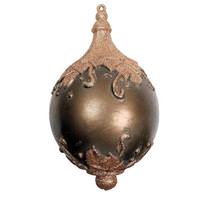 Vickerman 10" Mocha Antique Leaf Drop Ornament