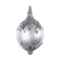 Vickerman 10" Gunmetal Antique Leaf Drop Ornament