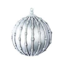 Vickerman 5" Limestone Antique Glitter Ball Ornament (3 pack)