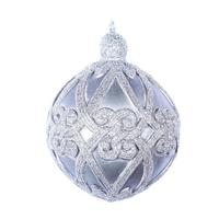 Vickerman 8" Pewter Antique Swirl Ball Ornament