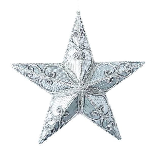 9" Limestone Antique Swirl Star Ornament