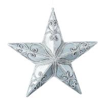 Vickerman 9" Limestone Antique Swirl Star Ornament