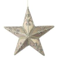 Vickerman 9" Champagne Antique Swirl Star Ornament