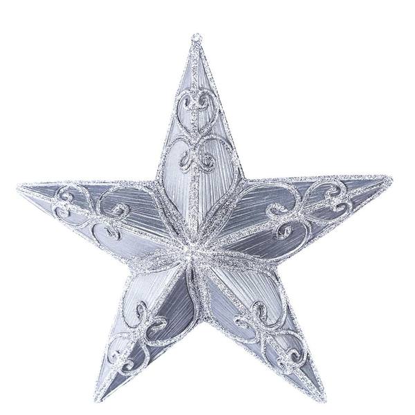 9" Pewter Antique Swirl Star Ornament