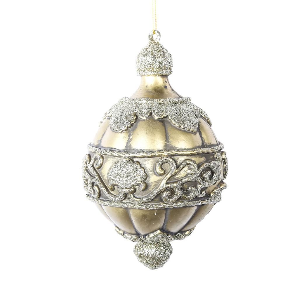 Vickerman 621578 Gold Colored Christmas Tree Drop Style Ornament