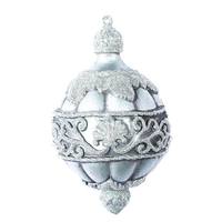 Vickerman 6.5" Limestone Antique Leaf Scroll Drop Ornament (3 pack)