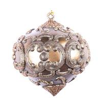Vickerman 6" Mocha Antique Glitter Onion Ornament