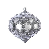 Vickerman 6" Gunmetal Antique Glitter Onion Ornament