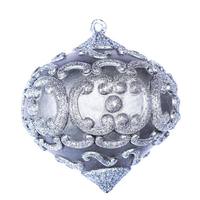 Vickerman 6" Pewter Antique Glitter Onion Ornament