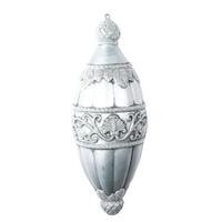 Vickerman 15" Limestone Antique Glitter Onion Drop Ornament