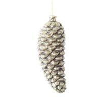 Vickerman 8" Champagne Antique Pine Cone Ornament (2 pack)