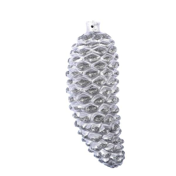 8" Gunmetal Antique Pine Cone Ornament (2 pack)