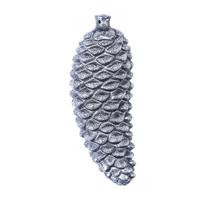 Vickerman 8" Pewter Antique Pine Cone Ornament (2 pack)