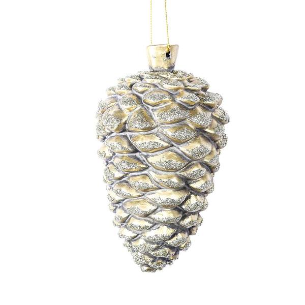 5.5" Gold Antique Pine Cone Ornament (3 pack)