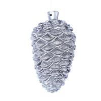 View 5.5" Pewter Antique Pine Cone Ornament (3 pack)