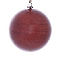 Vickerman 6" Copper Wood Grain Ball Ornament (3 pack)