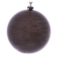 Vickerman 8" Pewter Wood Grain Ball Ornament (2 pack)