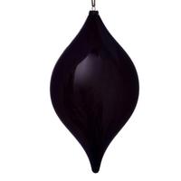 Vickerman 11.5" Plum Wood Grain Drop Ornament (2 pack)