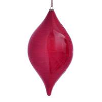 Vickerman 11.5" Red Wood Grain Drop Ornament (2 pack)